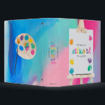 Art Painting Craft Artist Paint Craft Kids Album  Binder<br><div class="desc">An art painting craft theme ideal for little artists. This beautiful design features an artist's easel and canvas with lot's of colourful paint. A colourful watercolor art design perfect for an art themed keepsake album.</div>
