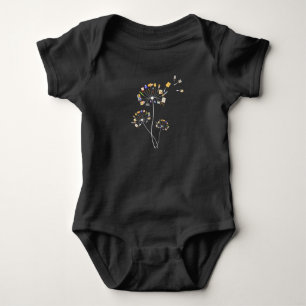 Art Painting Dandelion Gift For Painting Lovers Baby Bodysuit