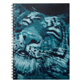 Art painting Fine art Oil colour cute tiger in dar Notebook