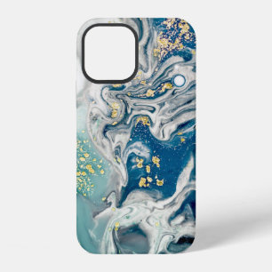 Art, painting- Natural grey colour: metallic, silv iPhone 12 Case