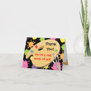 Art Painting Party Thank You Notes