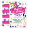 Art Painting Party Watercolor Birthday Invitation