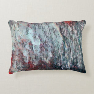 Art painting texture background. Abstract colourfu Accent Pillow