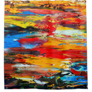Art painting with palette knifeblack,paris,red,whi