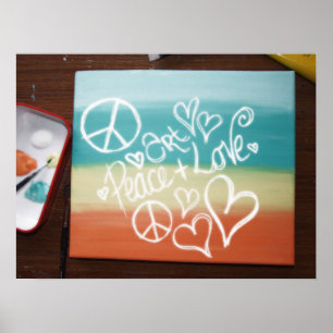 Art, paix + Affiche d'amour