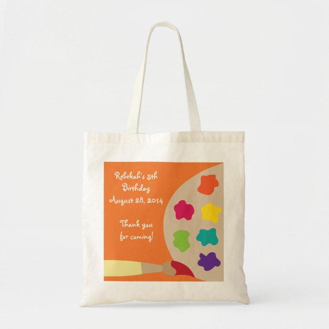 Art Palette Personalized Bag - Orange (Front)