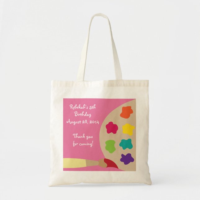 Art Palette Personalized Bag - Pink (Front)