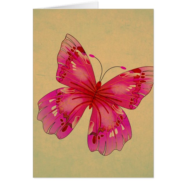 Art papillon vintage rose (Devant)