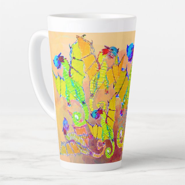 Art par Micheal Dragons Latte Mug (Angle gauche)