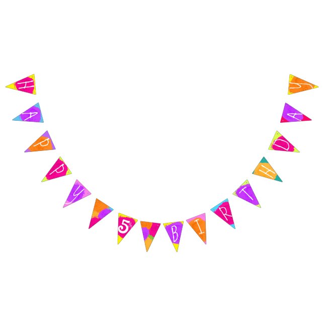 Art Party Birthday age bunting Bunting Flags (All)