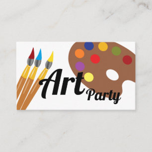 Art Party, Children's Birthday Party Enclosure Card