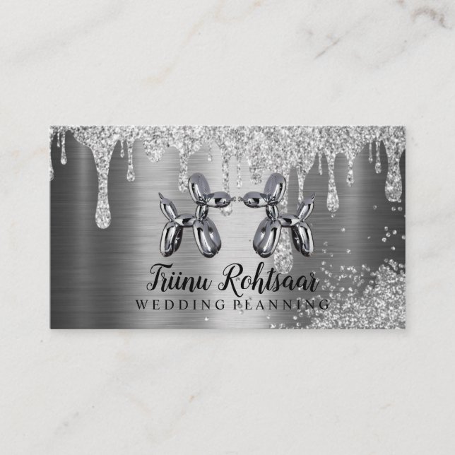 Art party events planning business cards (Front)