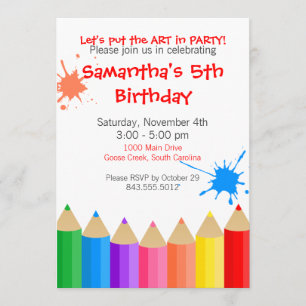 Art Party Invitation