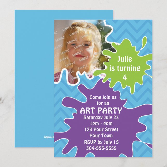 Art Party Invitation (Front/Back)