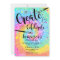 Art Party Invitation Tie Dye Paint Party Rainbow