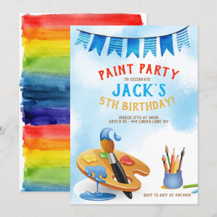 Art Party Painting Birthday Invitation