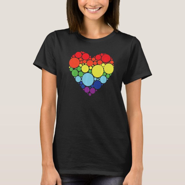 Art Pattern Heart Colourful September Internationa T-Shirt (Front)