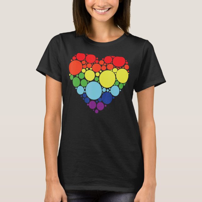 Art Pattern Heart Colourful September Internationa T-Shirt (Front)