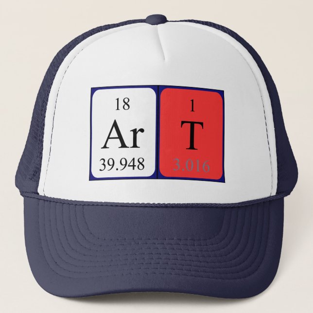 Art periodic table name hat (Front)