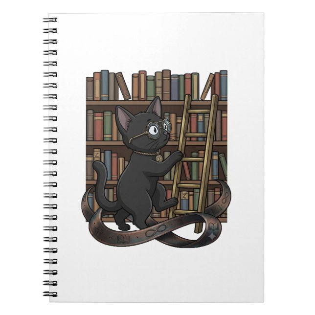 Art Philosopher Black Cat Sculptor Notebook (Front)