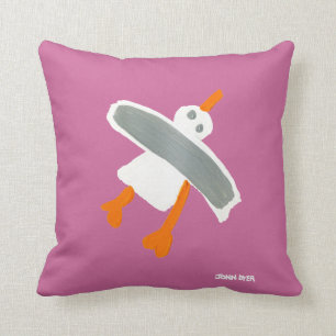 Art Pillow: John Dyer Seagull Throw Pillow