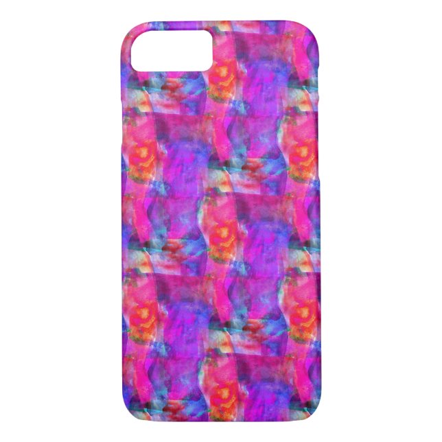 Art pink, blue, red texture background Case-Mate iPhone case (Back)