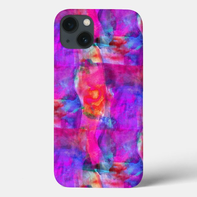 Art pink, blue, red texture background Case-Mate iPhone case (Back)