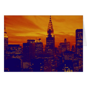 Art pop orange bleu New York City