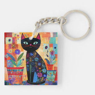 Art populaire de chat noir