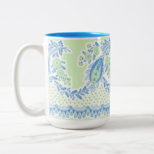 Art populaire scandinave classique Mug bleu