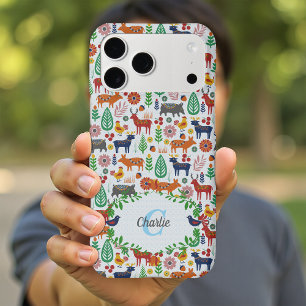 Art populaire scandinave Monogramme Motif Boho Mod