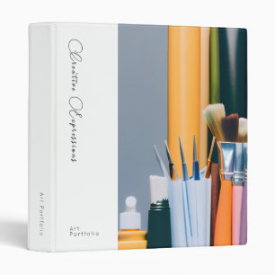 Art Portfolio Binder with Colorful Photo