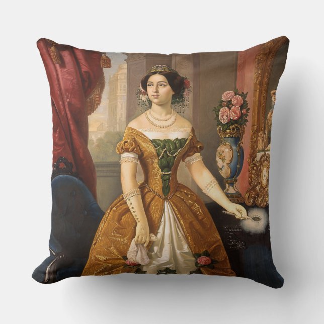 Art Portrait throw pillow (Front)