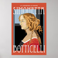 Art Poster: Botticelli Simonetta Vespuci: 16x24