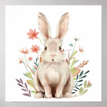Art poster moderne lapin