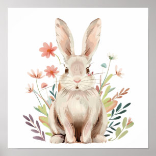 Art poster moderne lapin