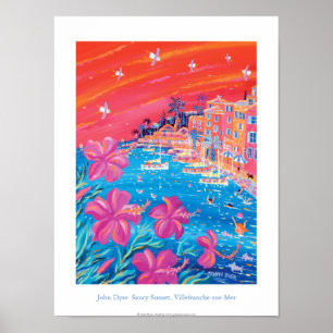 Art Poster: Saucy Sunset, Villefranche-sur-Mer Poster