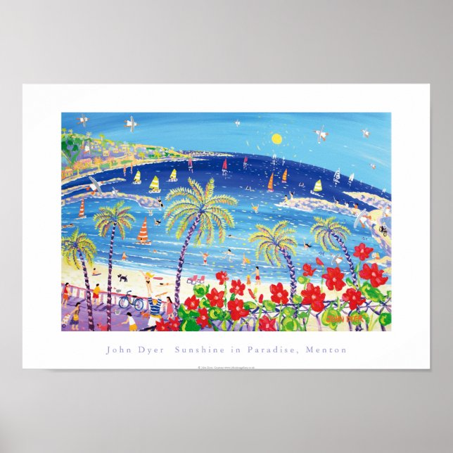 Art Poster: Sunshine in Paradise, Menton France Poster (Front)