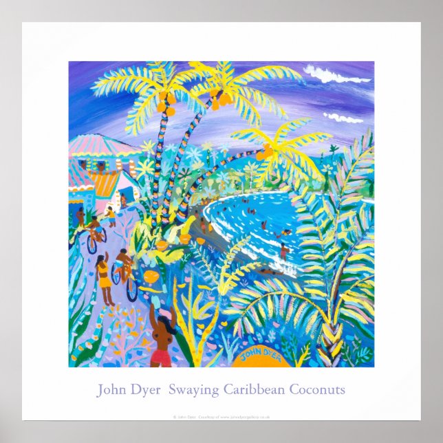 Art Poster: Swaying Caribbean Coconuts Poster (Front)
