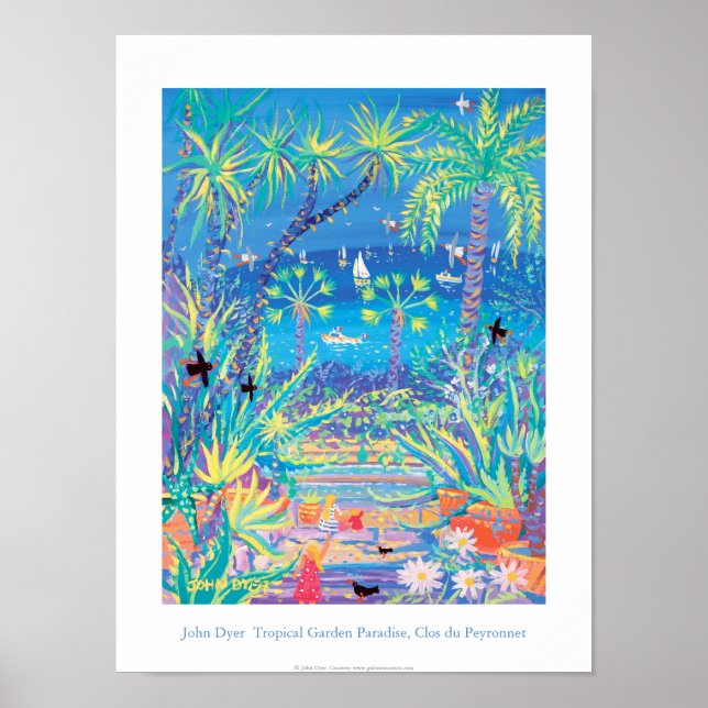 Art Poster: Tropical Garden Paradise, Côte d'Azur Poster (Front)