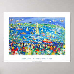 Art Poster: Welcome Home Ellen MacArthur. Poster