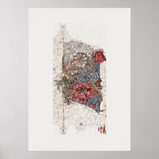 ART POSTER : WILLIAM MORRIS : FLEURS DE MURS : 189 (Devant)