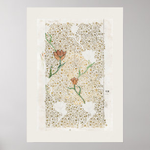 ART POSTER : WILLIAM MORRIS : GARDEN TULIP : 1885