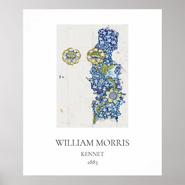 ART POSTER : WILLIAM MORRIS : KENNET : 1883 (Devant)
