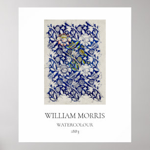ART POSTER : WILLIAM MORRIS : WATERCOLOUR 1883