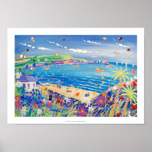 Art Print: Family Fun, Mother Ivey's Bay, Cornwall Poster