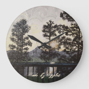 Art print on wall clock of "A Light Glisten"