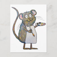 Art Rat Mouse Painter Artist Whimsical Brush Paint