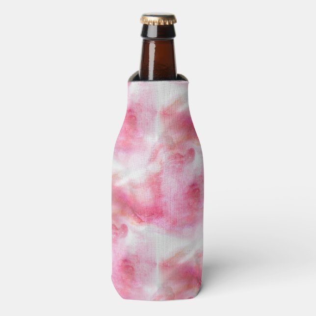 art red avant-garde background hand paint 2 bottle cooler (Bottle Front)