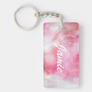art red avant-garde background hand paint keychain